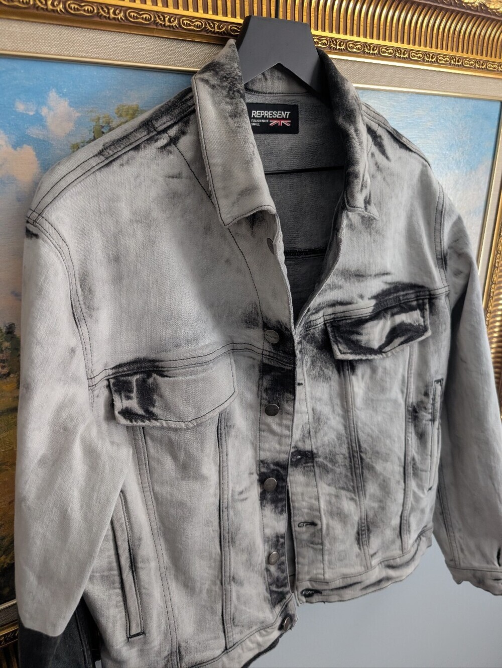 Represent Acid Washed Italian Denim Jacket